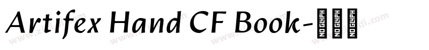 Artifex Hand CF Book字体转换